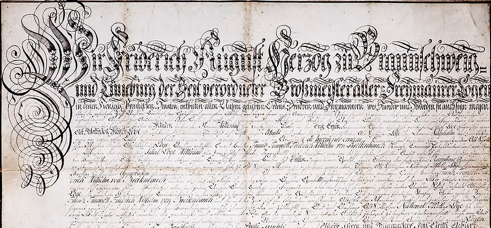 Stiftungsurkunde Wittekind zur westfällischen Pforte